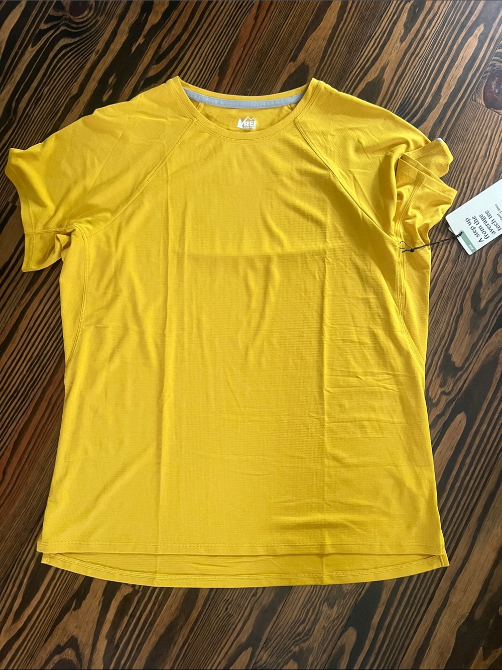 REI Sunburst Yellow Short-Sleeve Runnins Performance Tee